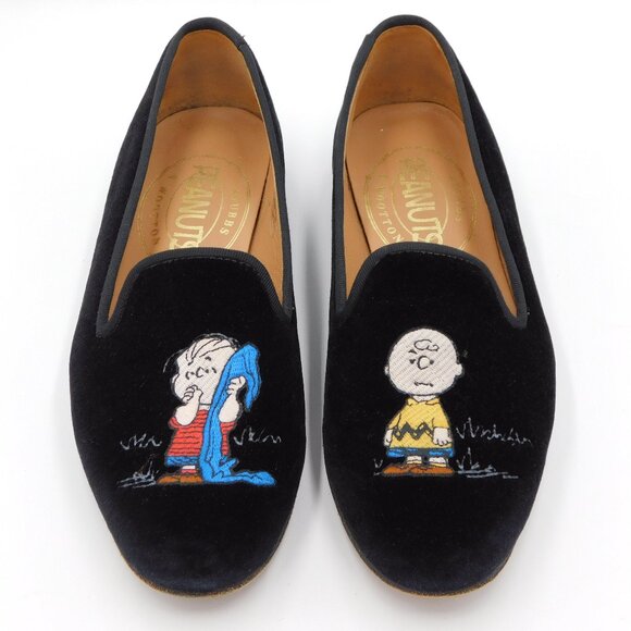 Stubbs & Wootton Shoes - Stubbs & Wootton Peanuts Charlie Brown & Linus Velvet Slipper | Rare | EUC | 7.5